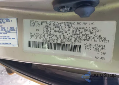 2004 Toyota Sienna Xle Limited from USA, damaged, VIN 5TDBA22CX4S011003